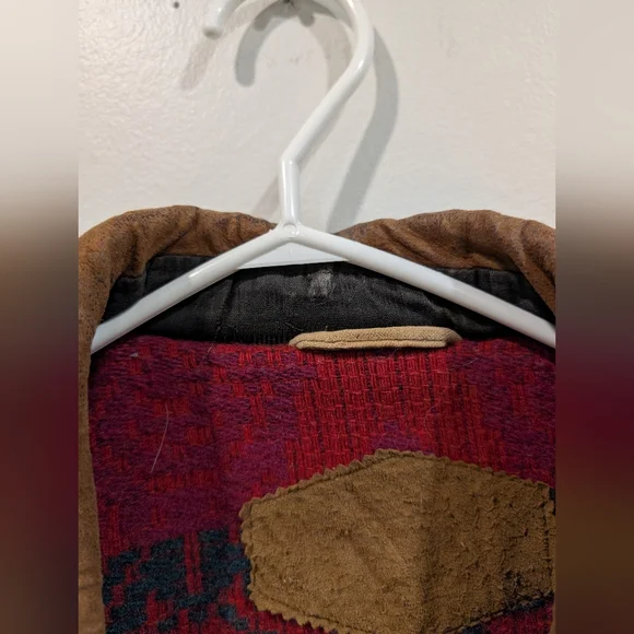 Vintage Southwestern Wool Jacket Suede Leather Trim Made in USA Women’s L - Picture 8 of 11